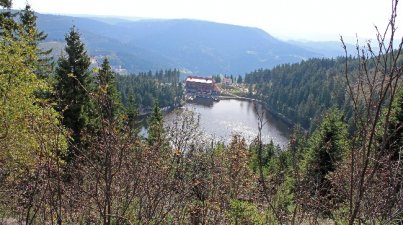 Vesper in der Mühle.
Nach einem kurzen Aufenthalt am Mummelsee fuhr der Bus in das idyllische Schwarzwalddorf Seebach, und zu der seit 1880 bestehenden Volmer's Mühle. Die Mühle wurde bis zum Jahr 1939 durch Wasserkraft angetrieben, dann durch eine Turbine ersetzt und schließlich ganz stillgelegt.
Heute produziert sie Strom und bietet den Gästen Brauchtumsveranstaltungen an.
Die selbst geschlagene Butter wurde gleich mit Wurst und Käse verzehrt. 