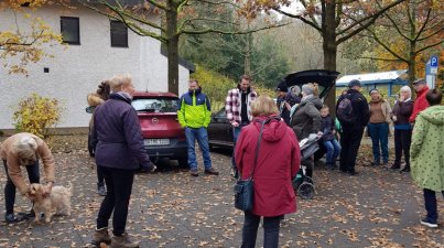 Beginn der Kurzwanderung:
Waldfriedhof, Bensheim.
